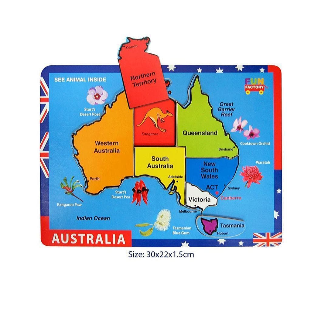 Jigsaw Map of Australia