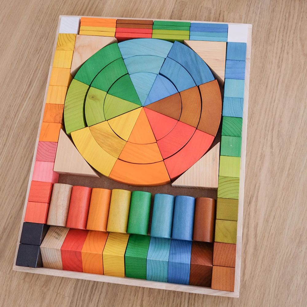Jumbo Natural Rainbow Blocks 86 pcs.