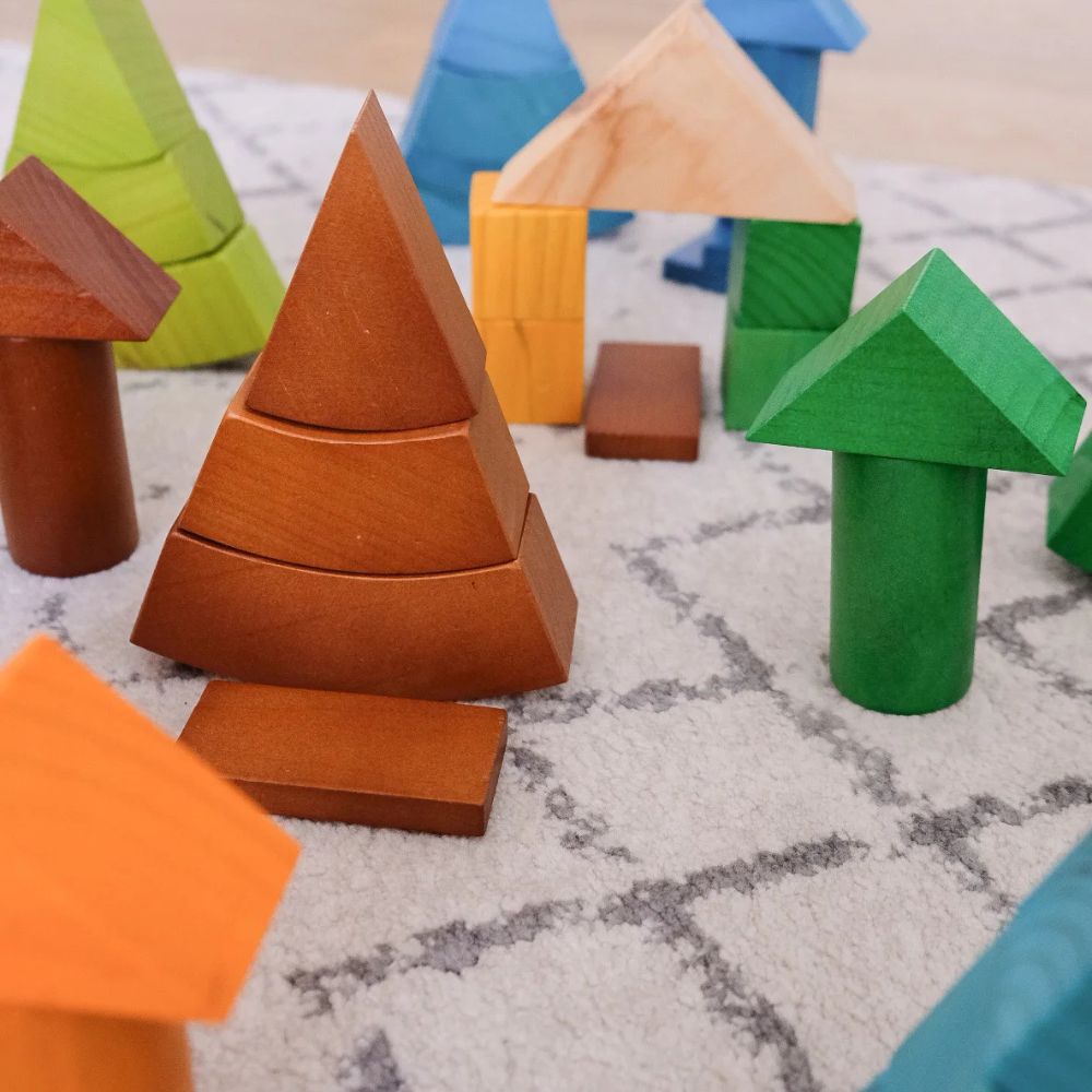 Jumbo Natural Rainbow Blocks 86 pcs.