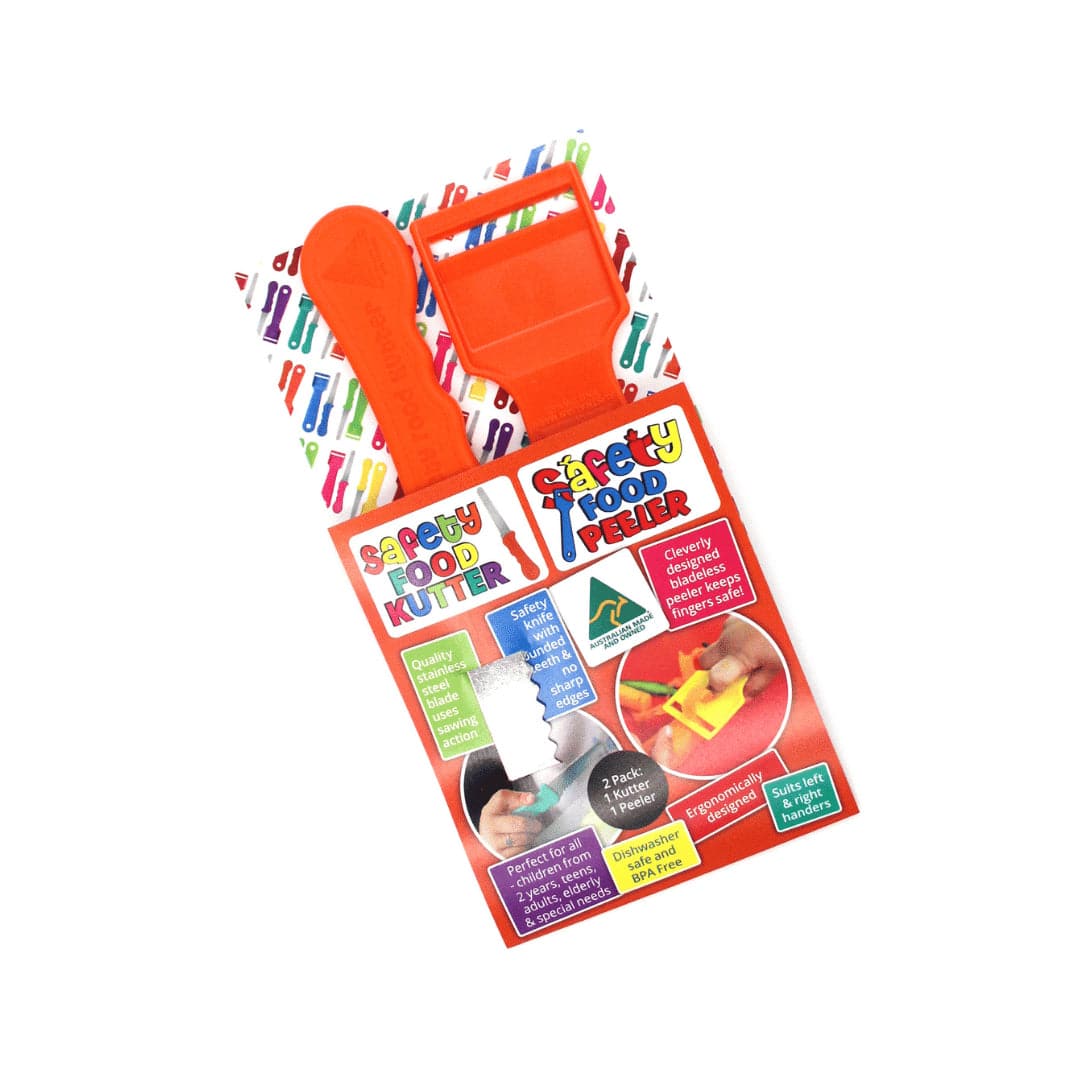 Kiddies Kutter and Safety Food Peeler Twin Pack