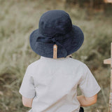 Kids Reversible Sun Hat - Paisley / Indigo-Outdoor Play-My Happy Helpers