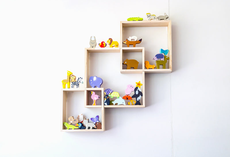 Petilou Africa Stacking Animals & Bag
