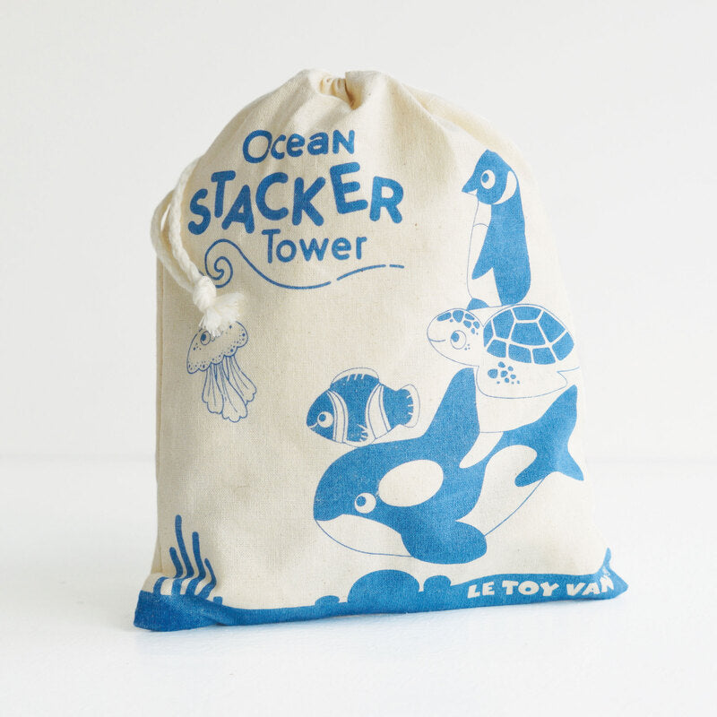 Petilou Ocean Stacking Animals & Bag