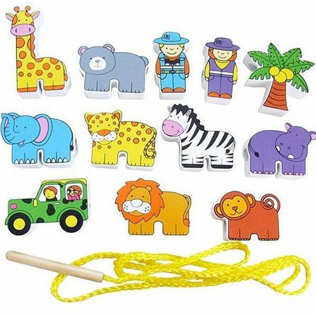 Lacing Blocks - Zoo 12pc