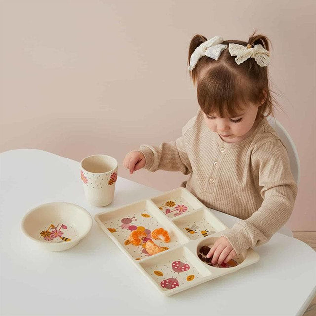 Little Critters Pink Bamboo Divider Dining 3pc Set