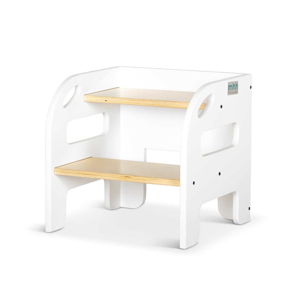 Little Helpers Step Stool - White and Varnish