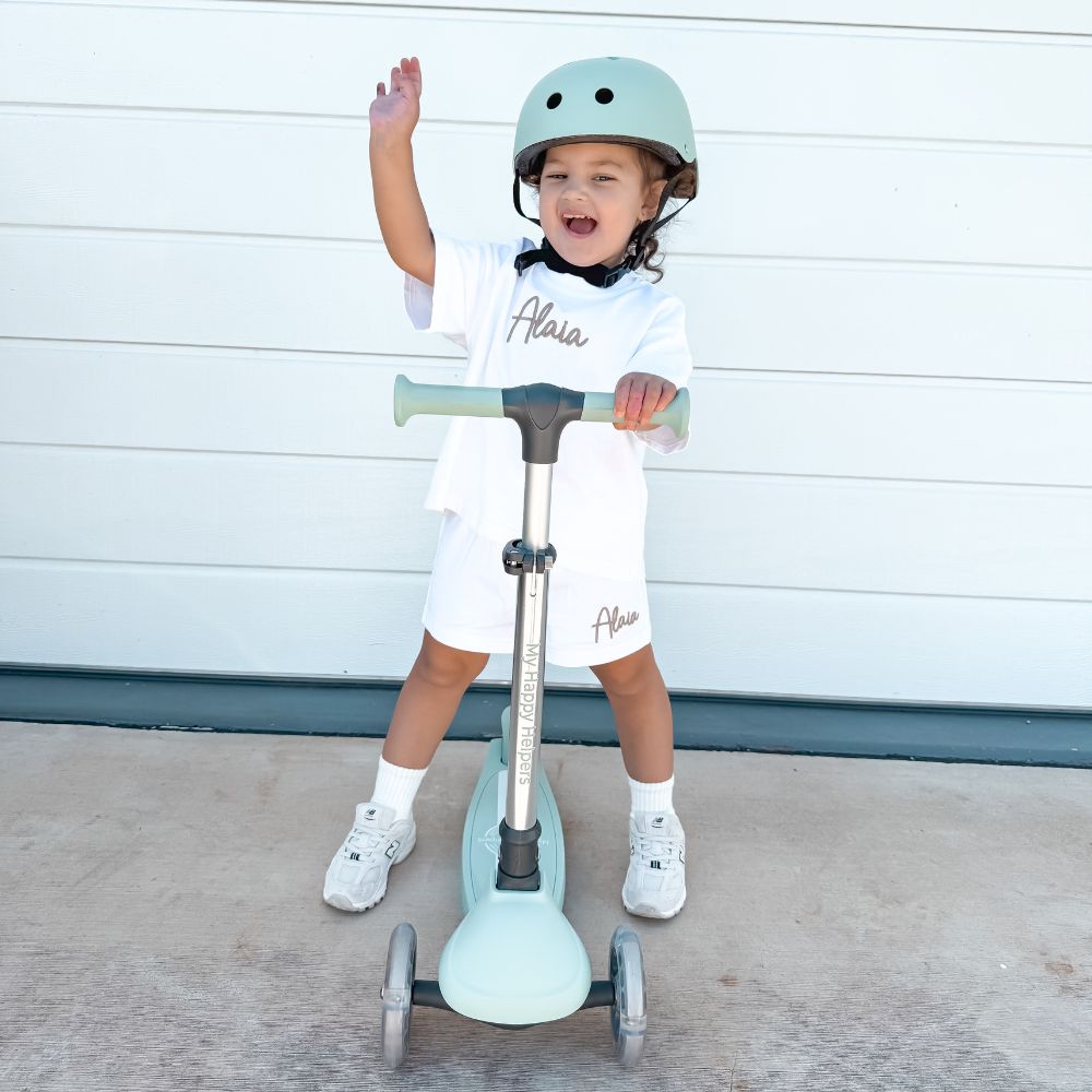 MHH 3 Wheel Folding Scooter - Sage Green