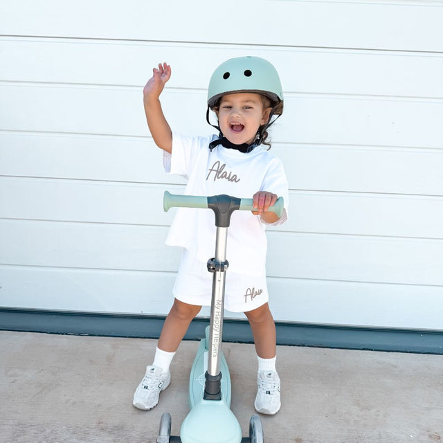 MHH 3 Wheel Folding Scooter - Sage Green