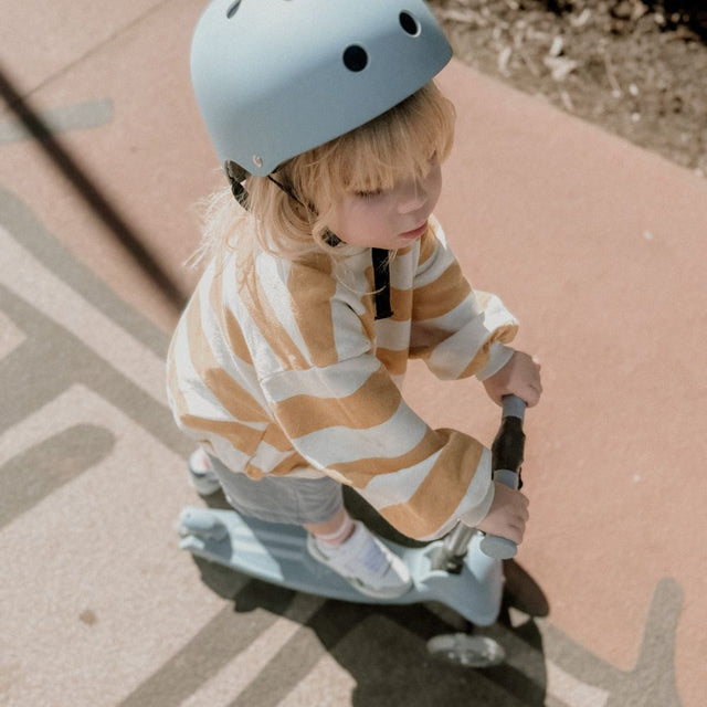 MHH 3 Wheel Folding Scooter - Slate Blue