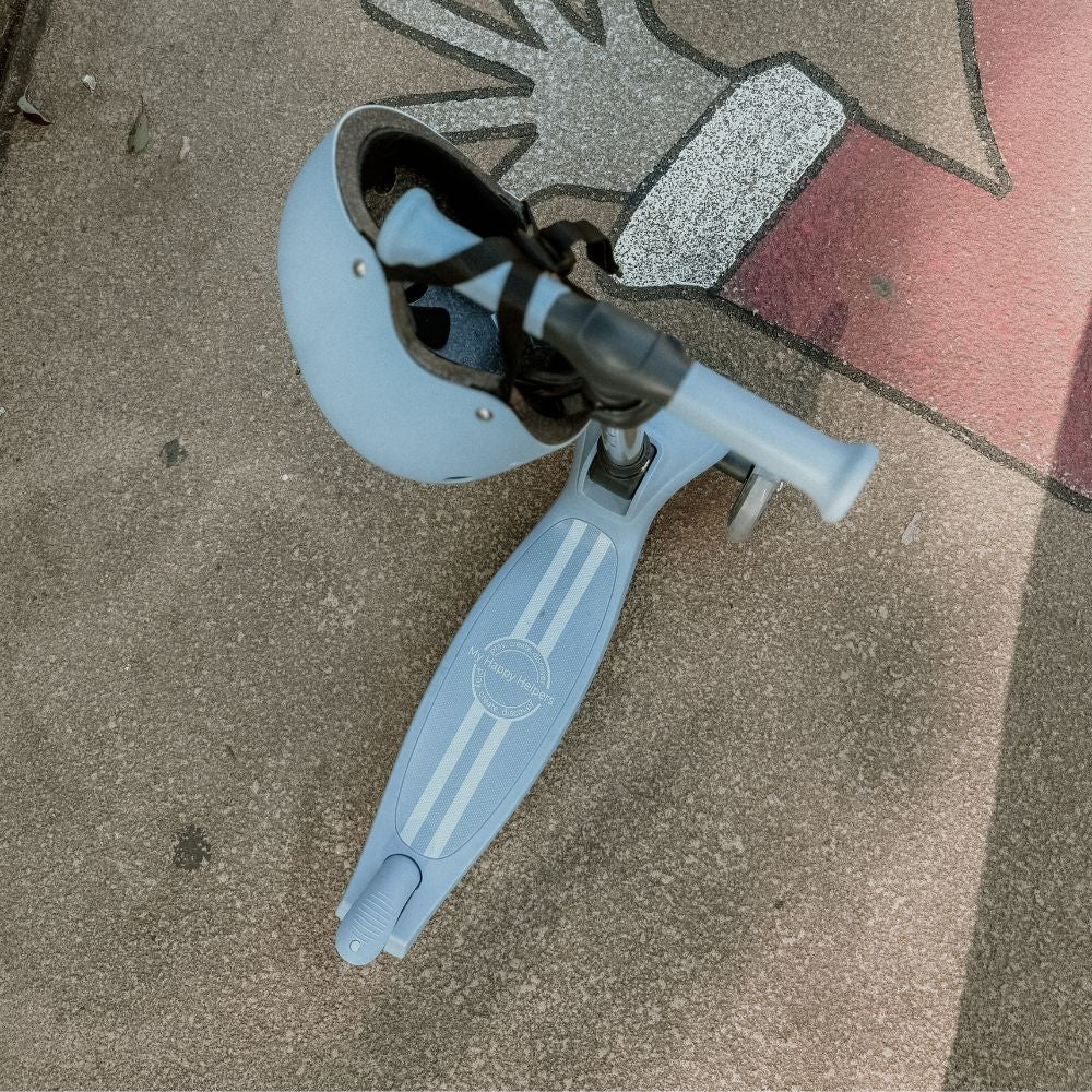 MHH 3 Wheel Folding Scooter - Slate Blue