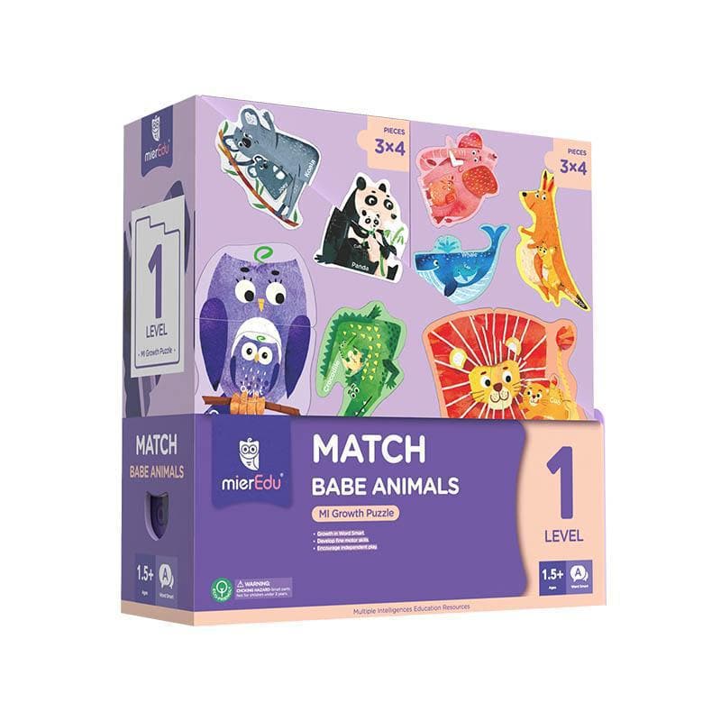 MI Growth Puzzle Level 1 - Match Babe Animals