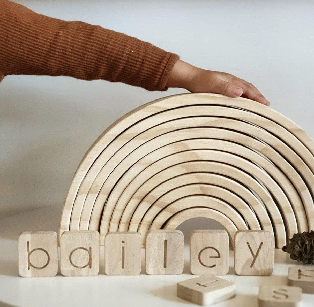 My Happy Helpers Natural Wooden Rainbow Stacker