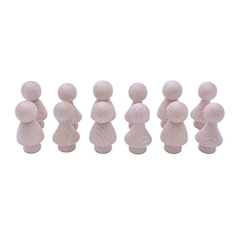 Natural Frankie & Charlie Peg Dolls