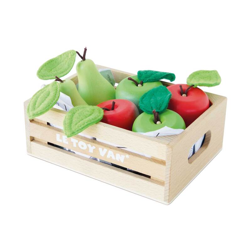 Orchard Fruits Wooden Market Crate - 7 Piece