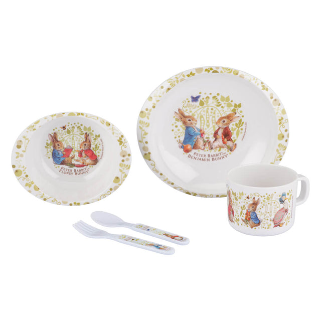 Classic Peter Rabbit: 5pc Dinner Set