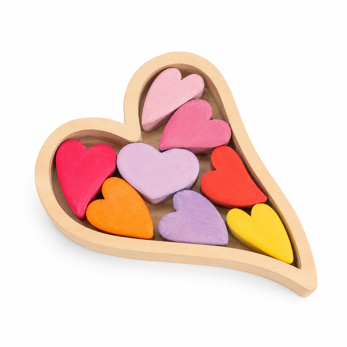Wooden Hearts - Pastel