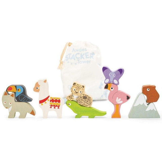 Petilou Andes Stacking Animals & Bag