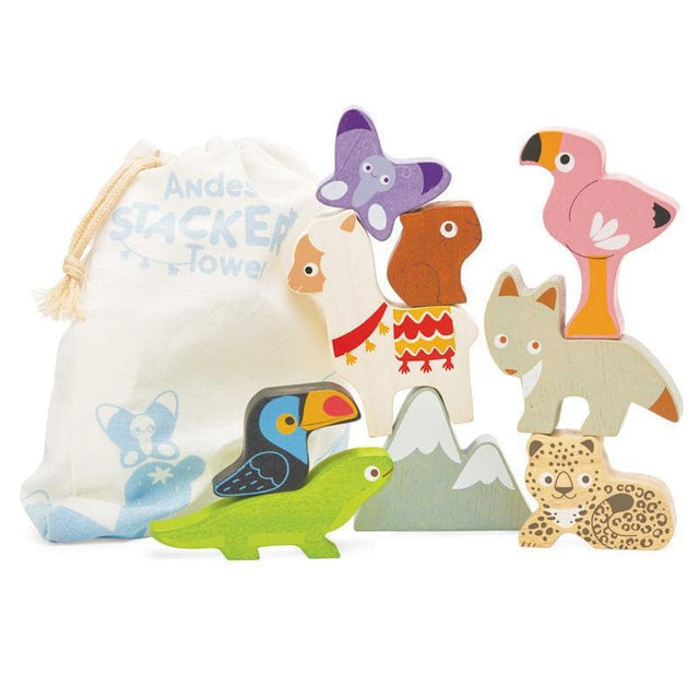 Petilou Andes Stacking Animals & Bag