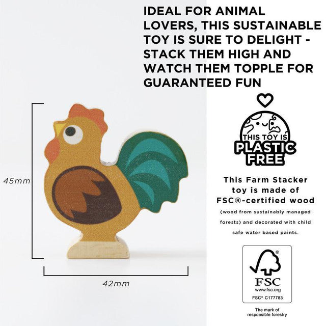 Petilou Farm Stacking Animals & Bag