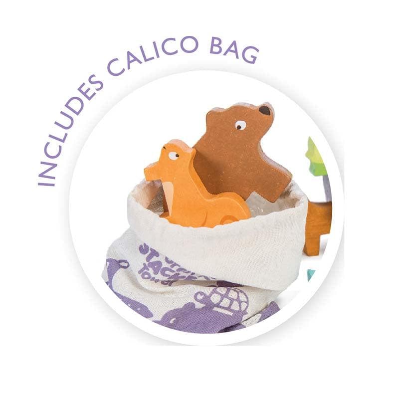 Petilou Forest Stacking Animals & Bag