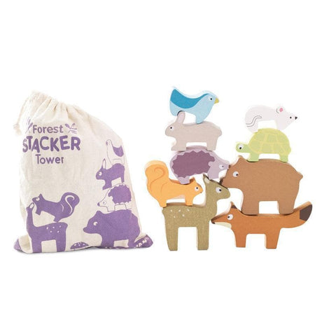 Petilou Forest Stacking Animals & Bag-Babies and Toddlers-My Happy Helpers