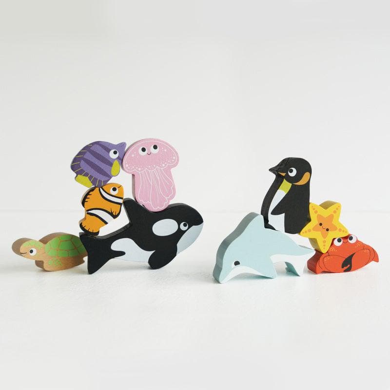 Petilou Ocean Stacking Animals & Bag