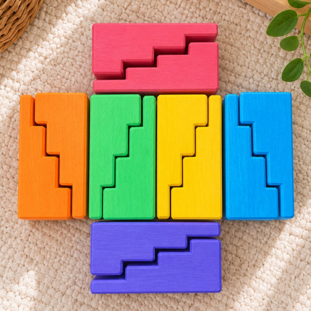 Rainbow Stepped Building Blocks - November Pre Order