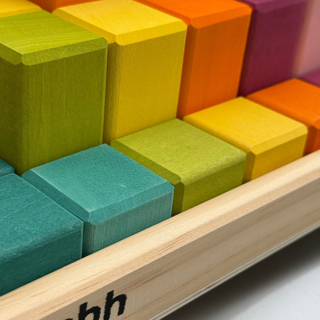 Large Stepped Block Pyramid - Pastel