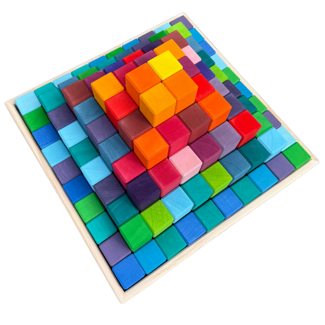 Large Stepped Block Pyramid - Rainbow