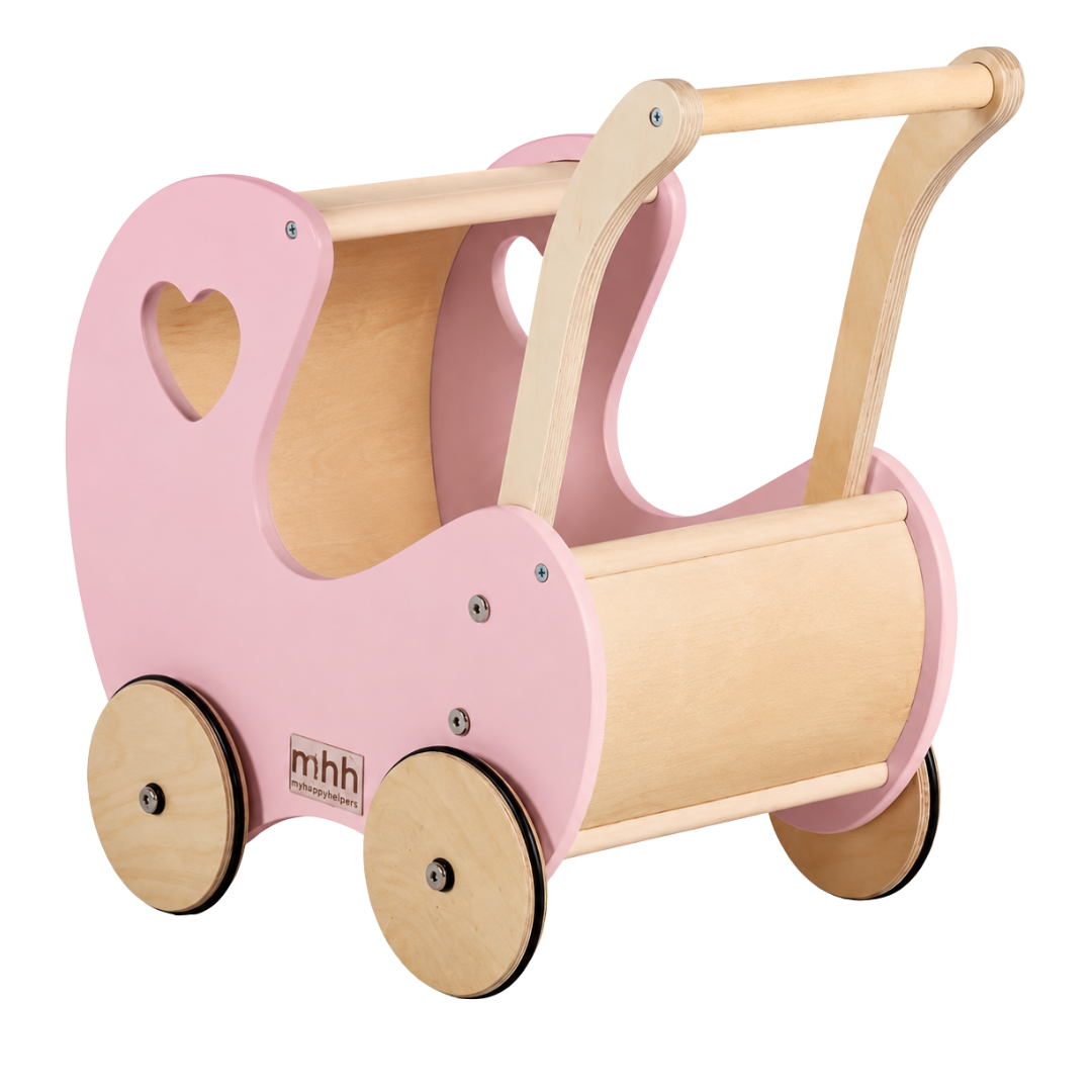 Sweet Doll Pram - Rose Pink & Varnished *Pre order September 2026