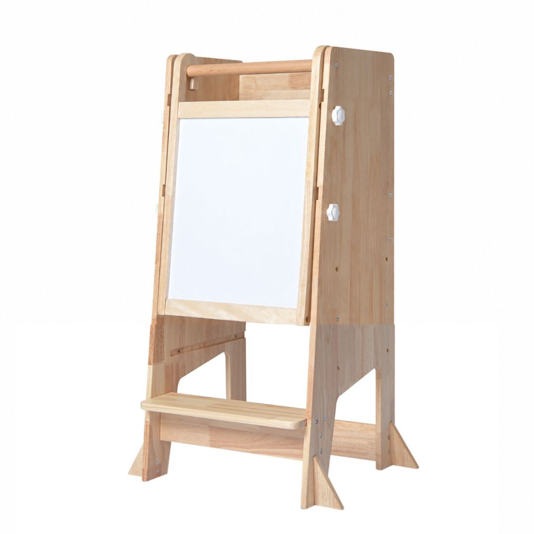 Little Risers Learning Tower - Solid Wood with Magnetic Whiteboard