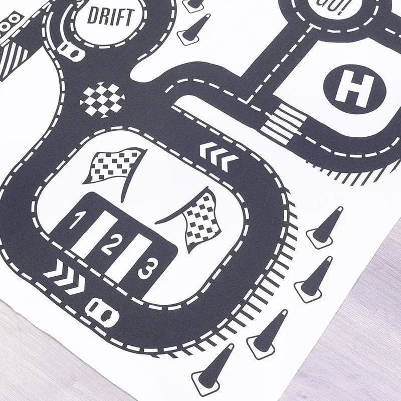 Road Adventure Toy Car Play Mat