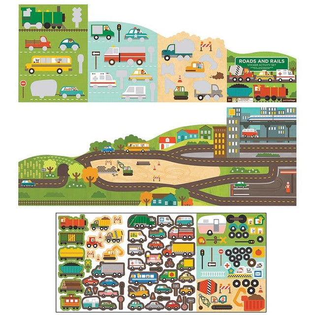 Road & rails sticker activity set
