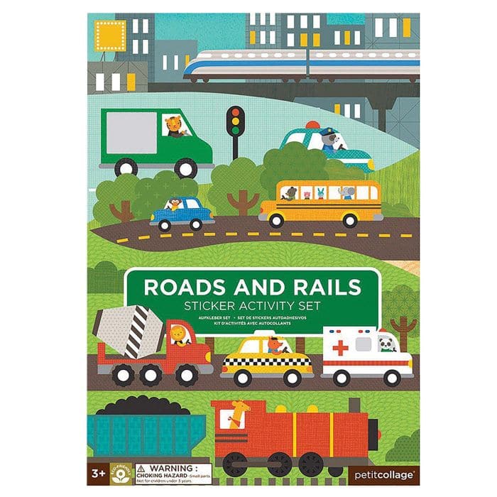 Road & rails sticker activity set