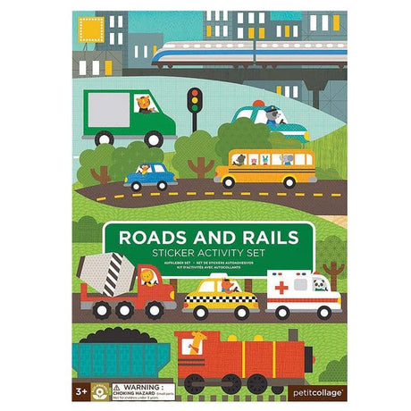 Road & rails sticker activity set