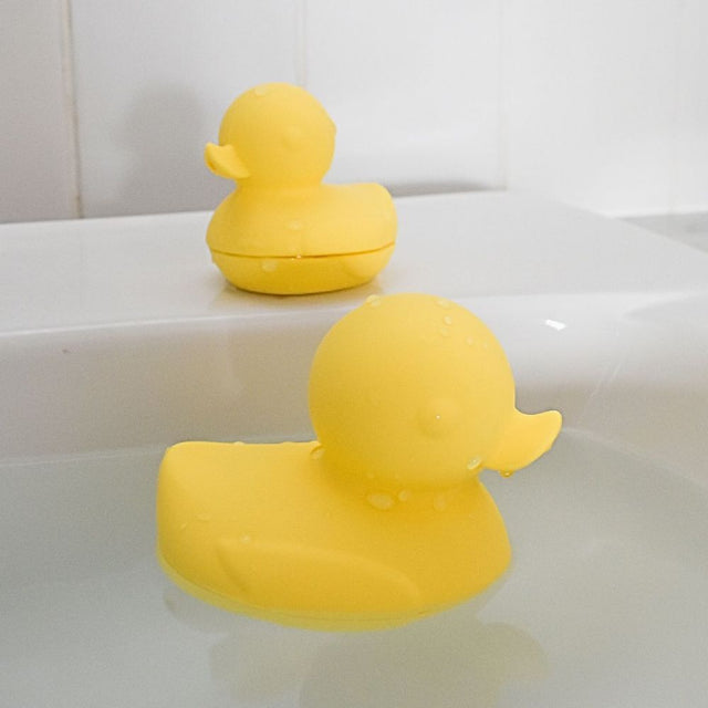 Silicone Bath Ducks 2pcs Yellow Set
