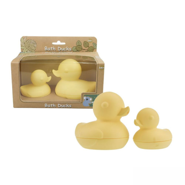 Silicone Bath Ducks 2pcs Yellow Set