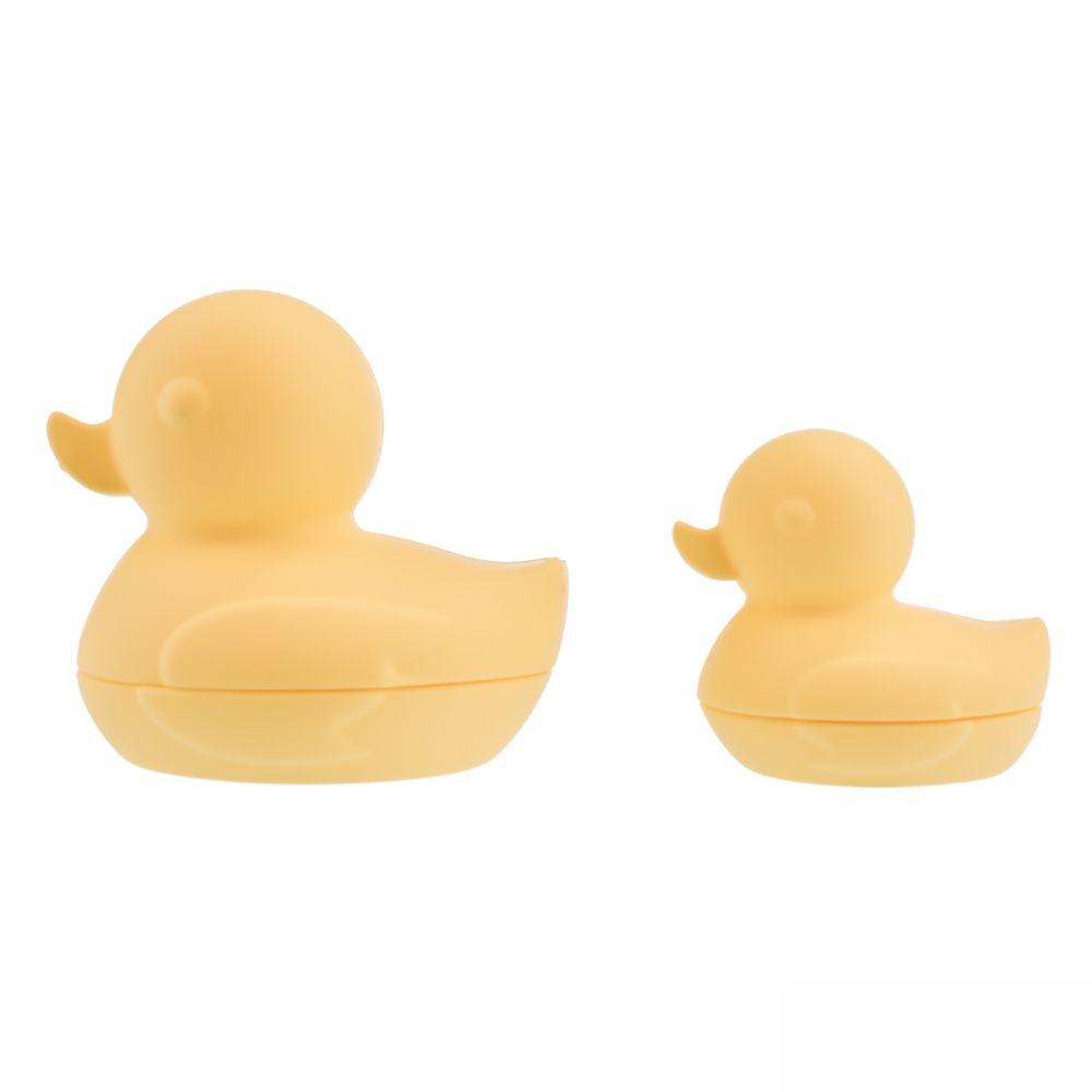 Silicone Bath Ducks 2pcs Yellow Set