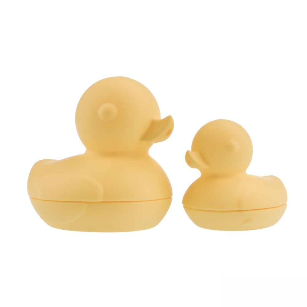 Silicone Bath Ducks 2pcs Yellow Set