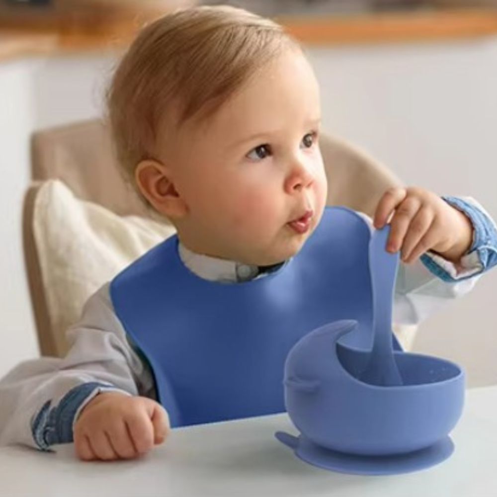 Silicone Bear Bowl Storm Grey