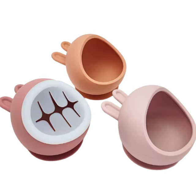 Silicone Non Slip Suction Bowl - Plum