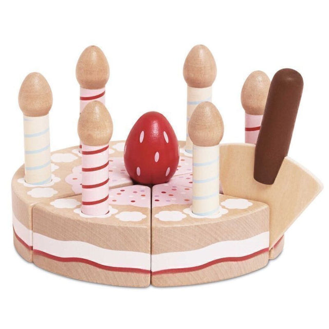 Sliceable Birthday Cake & Candles - 8 Piece