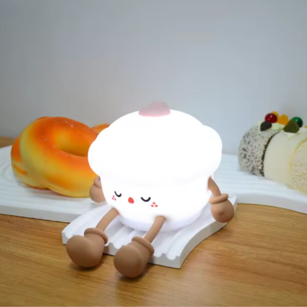Slumber Friends Rechargeable Bluetooth Night Light -Cupcake