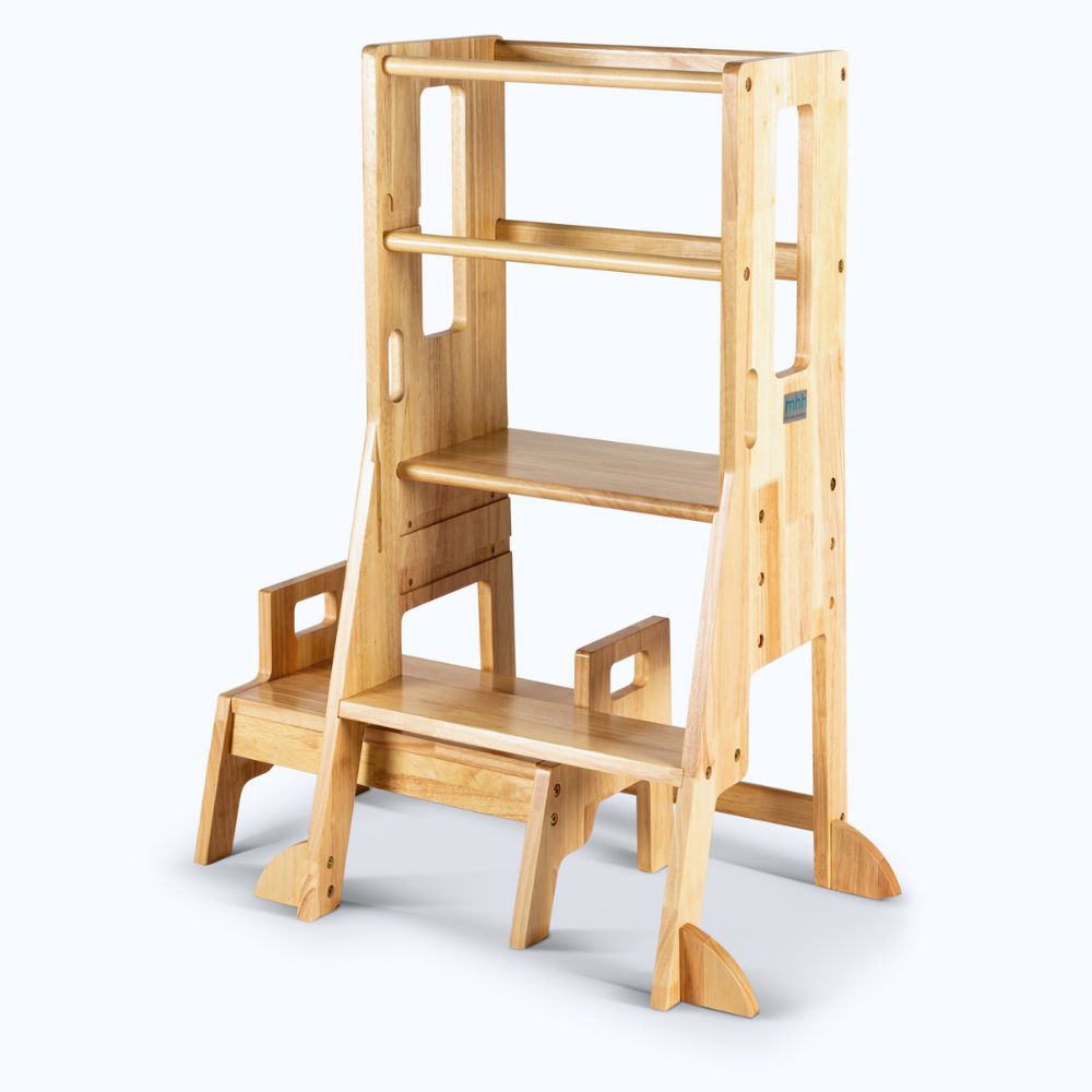 Solid Wood Learning Tower & Step Stool