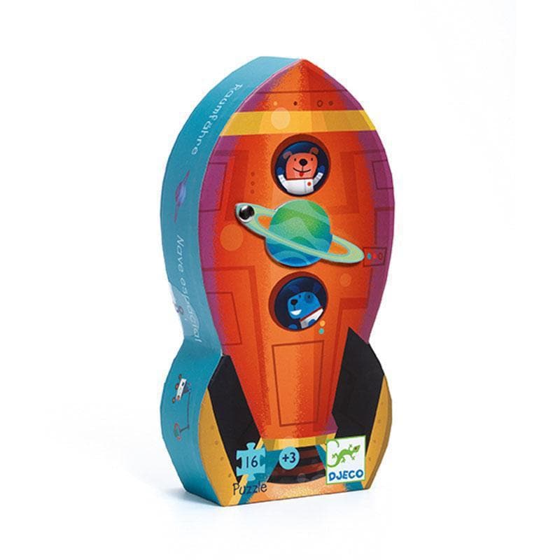 Spaceship Silhouette Puzzle - 16pc