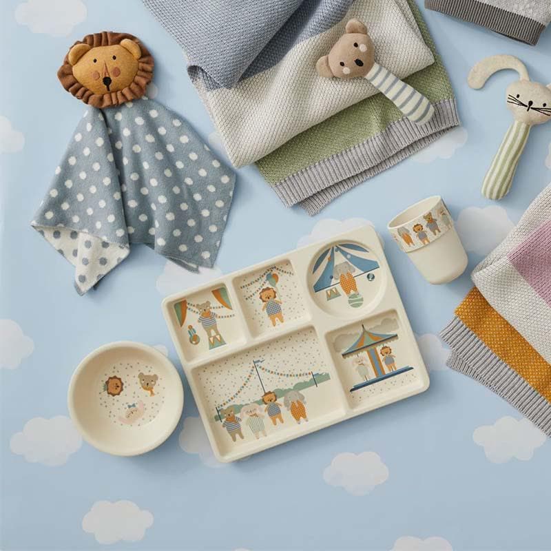 Spectacular Bamboo Divider Dining 3pc Set