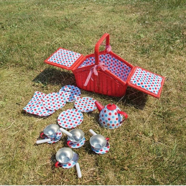 Spotted Basket Tea Set