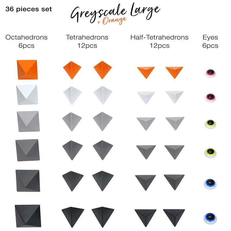 Greyscale Orange-Large 36 Pcs
