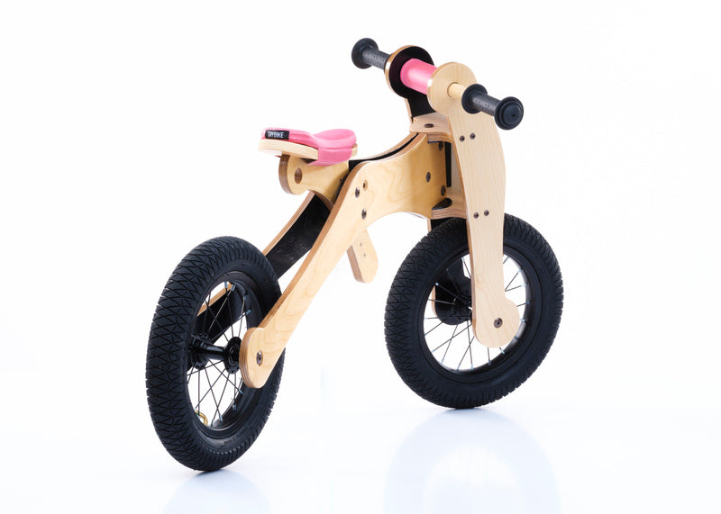 4 in 1 Wooden Bike - Pink - Saddle Seat Cover & Chin Protector