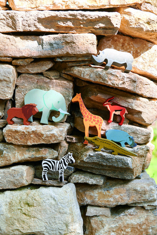 Rhino Wooden Animal